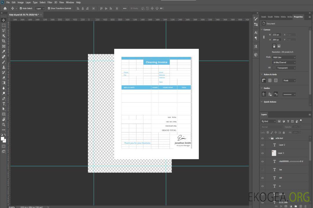 Exemple de modèle de facture de nettoyage template